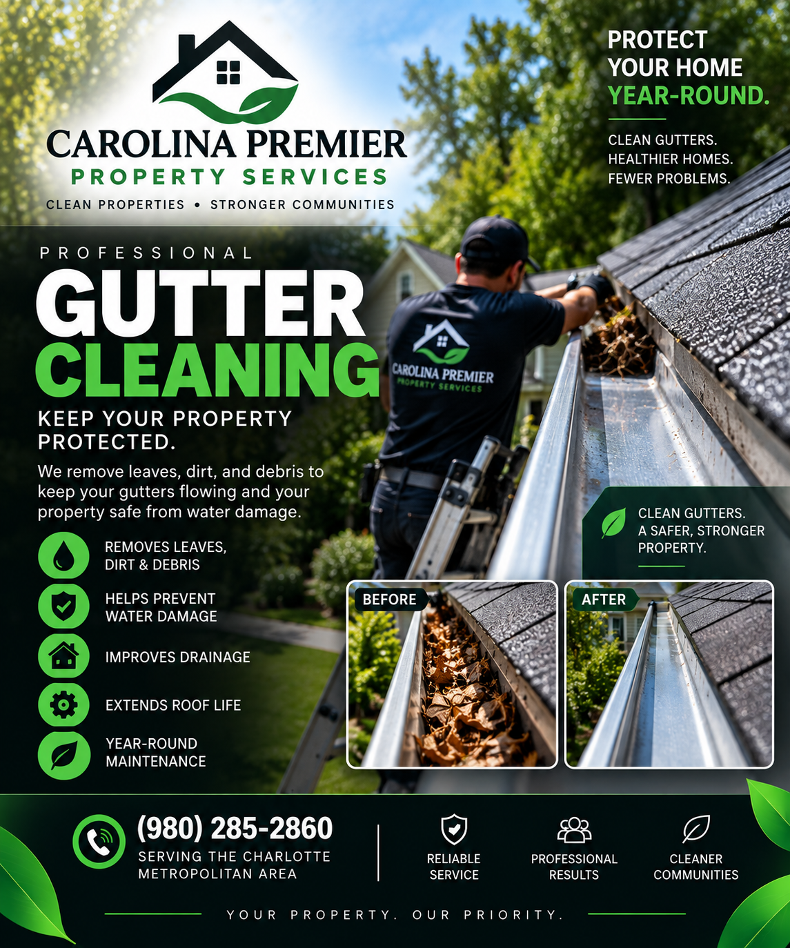Gutter cleaning service