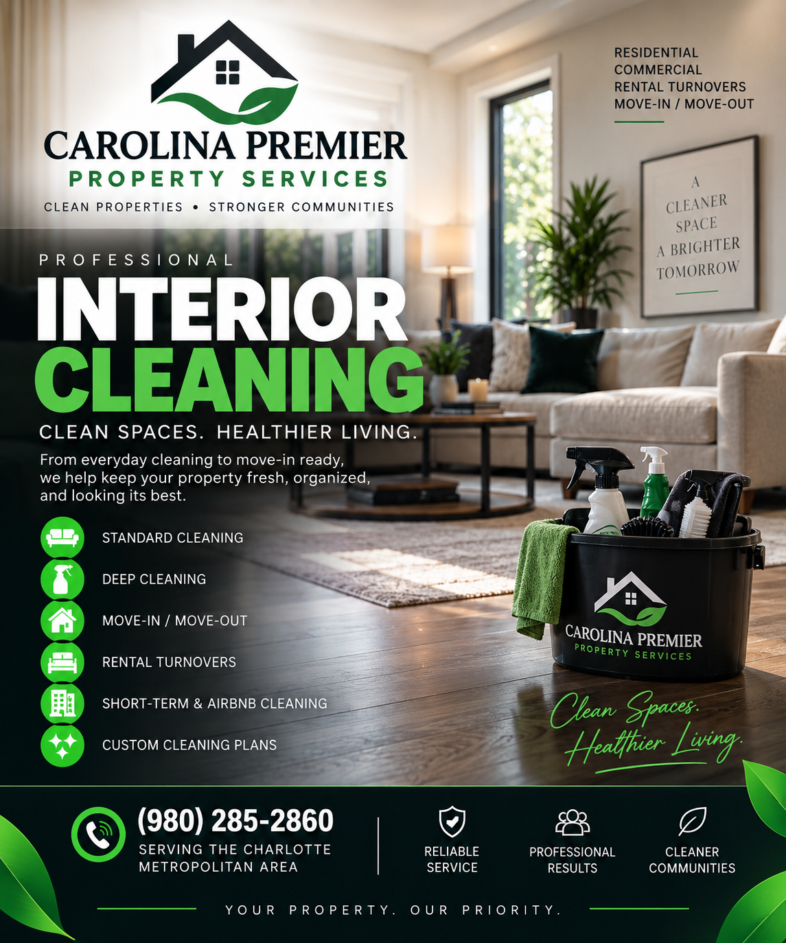 Interior cleaning service